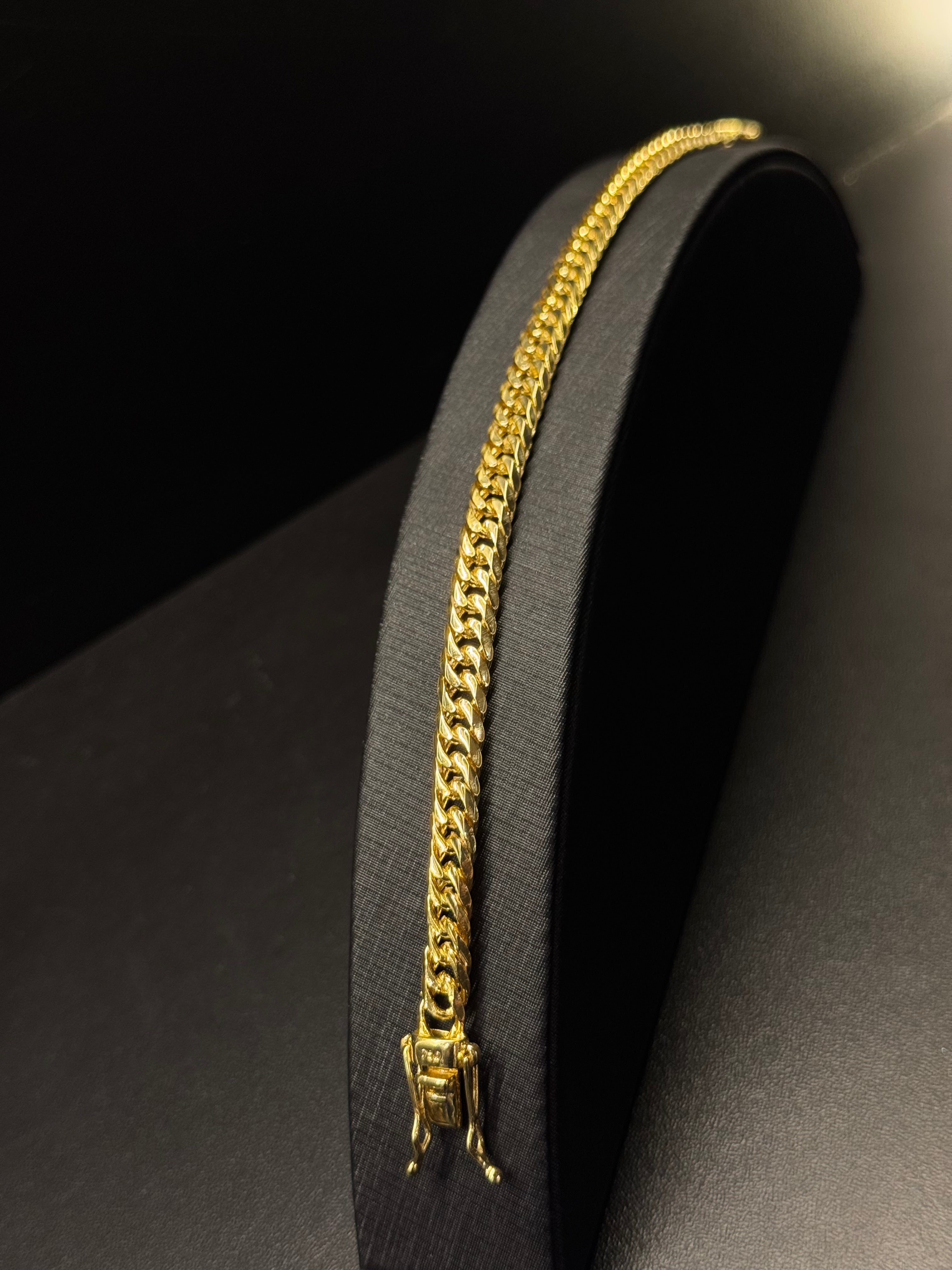 Pulseira Grumet Dupla 6mm Banhada a Ouro 18k | Marcação 750