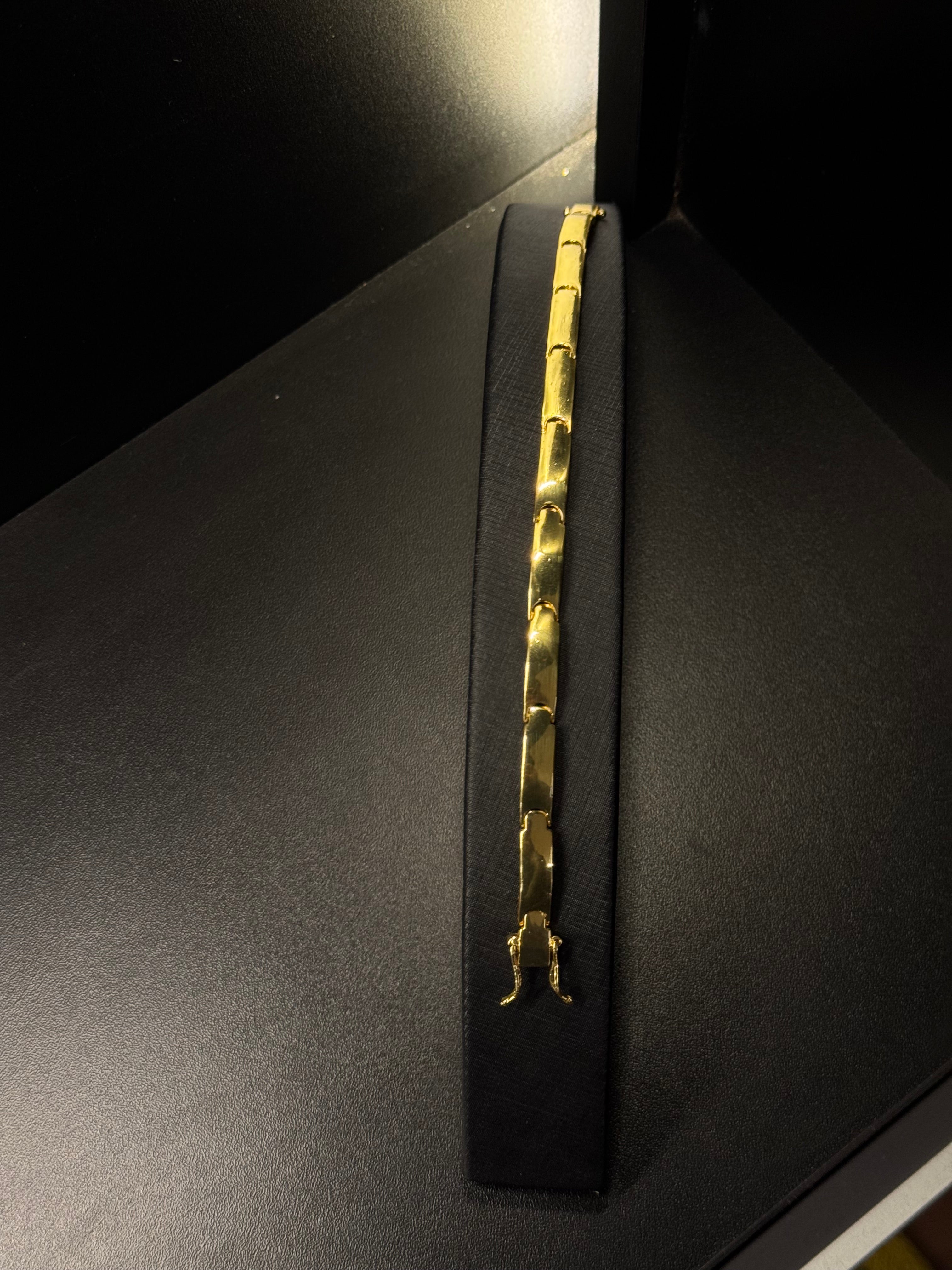 BRACELETE LISO 6MM BANHADO A OURO 18K