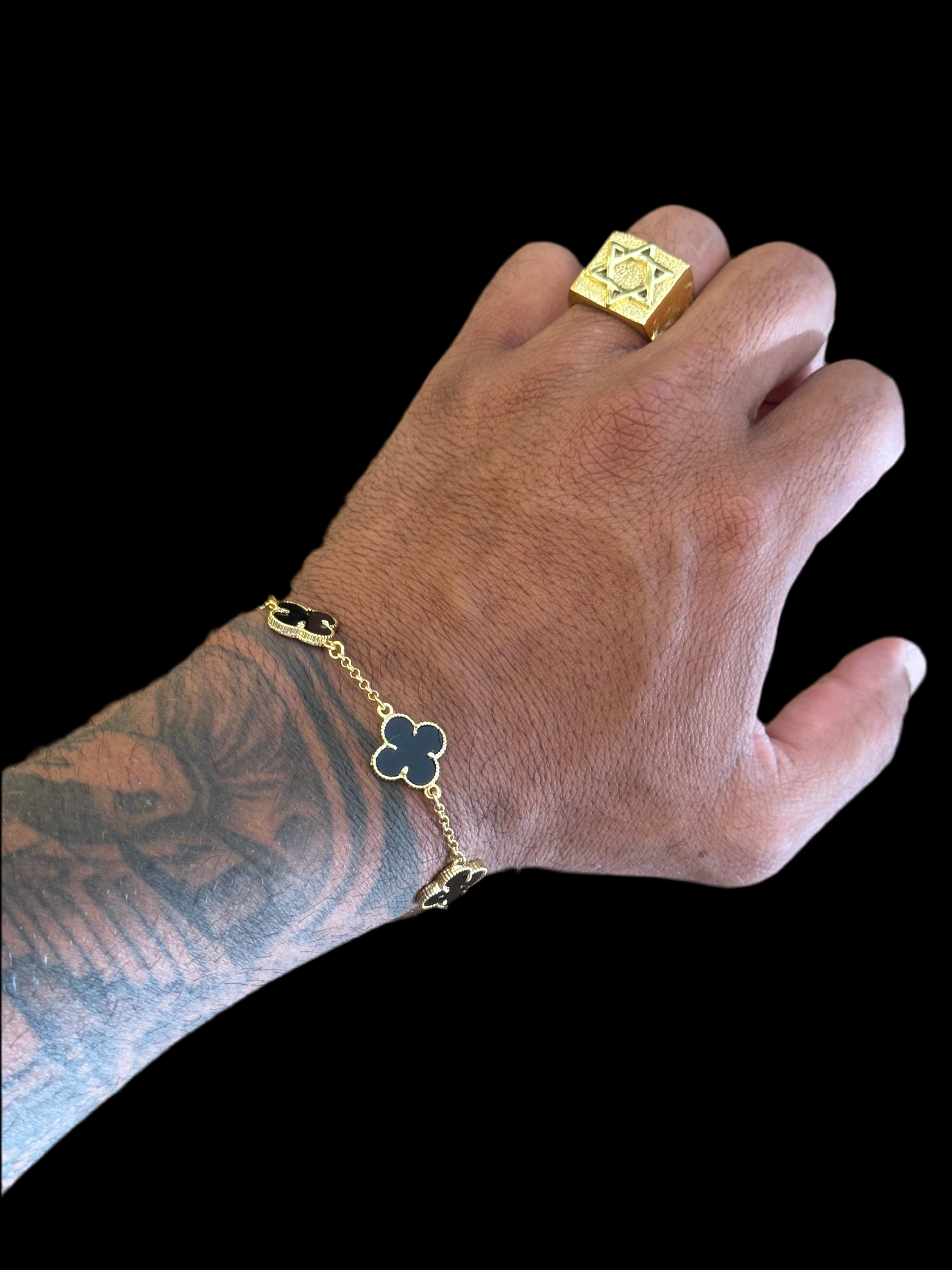 Pulseira Trevo G Banhado a Ouro 18k