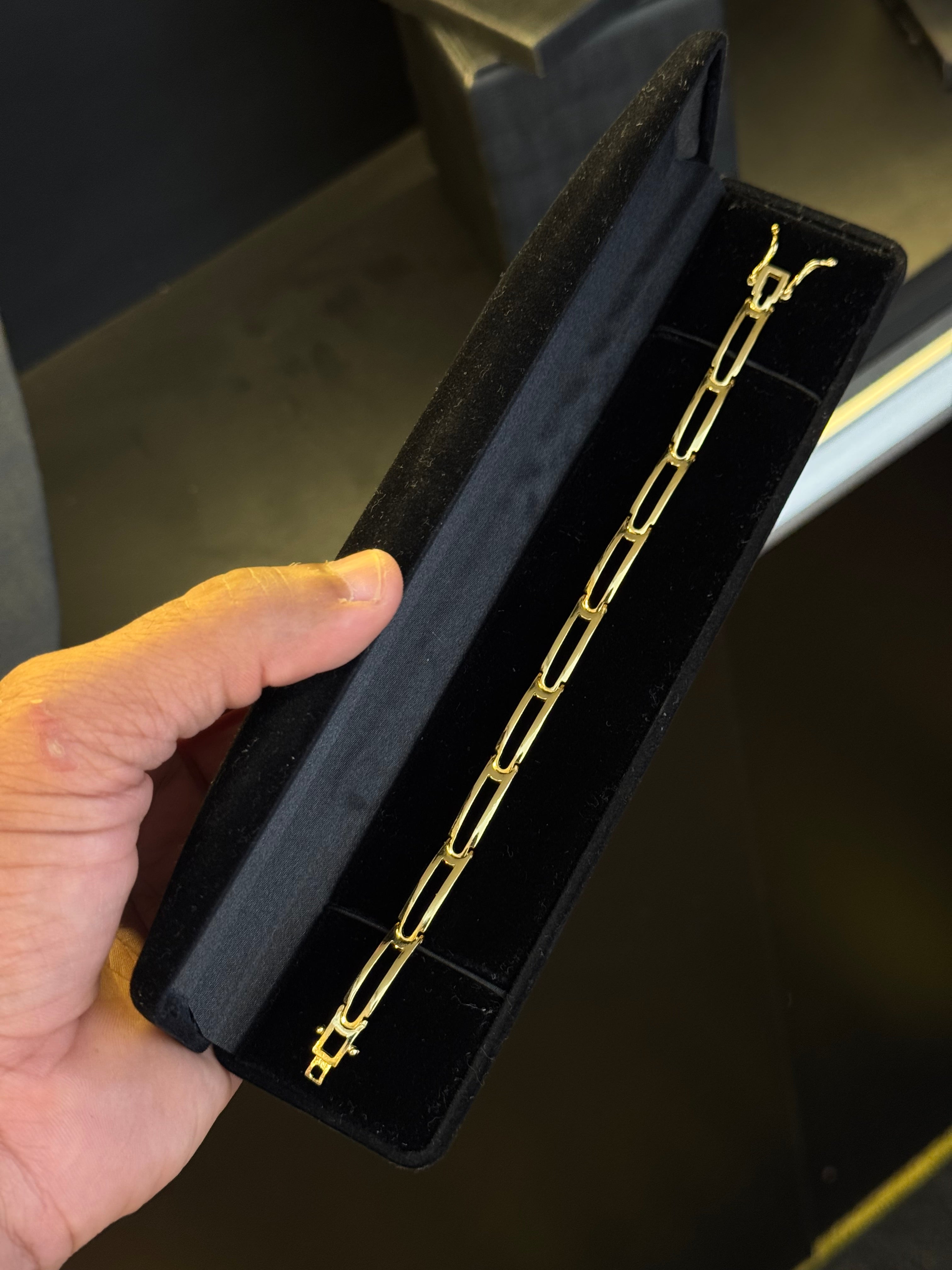 BRACELETE VAZADO 6MM BANHADO A OURO 18K