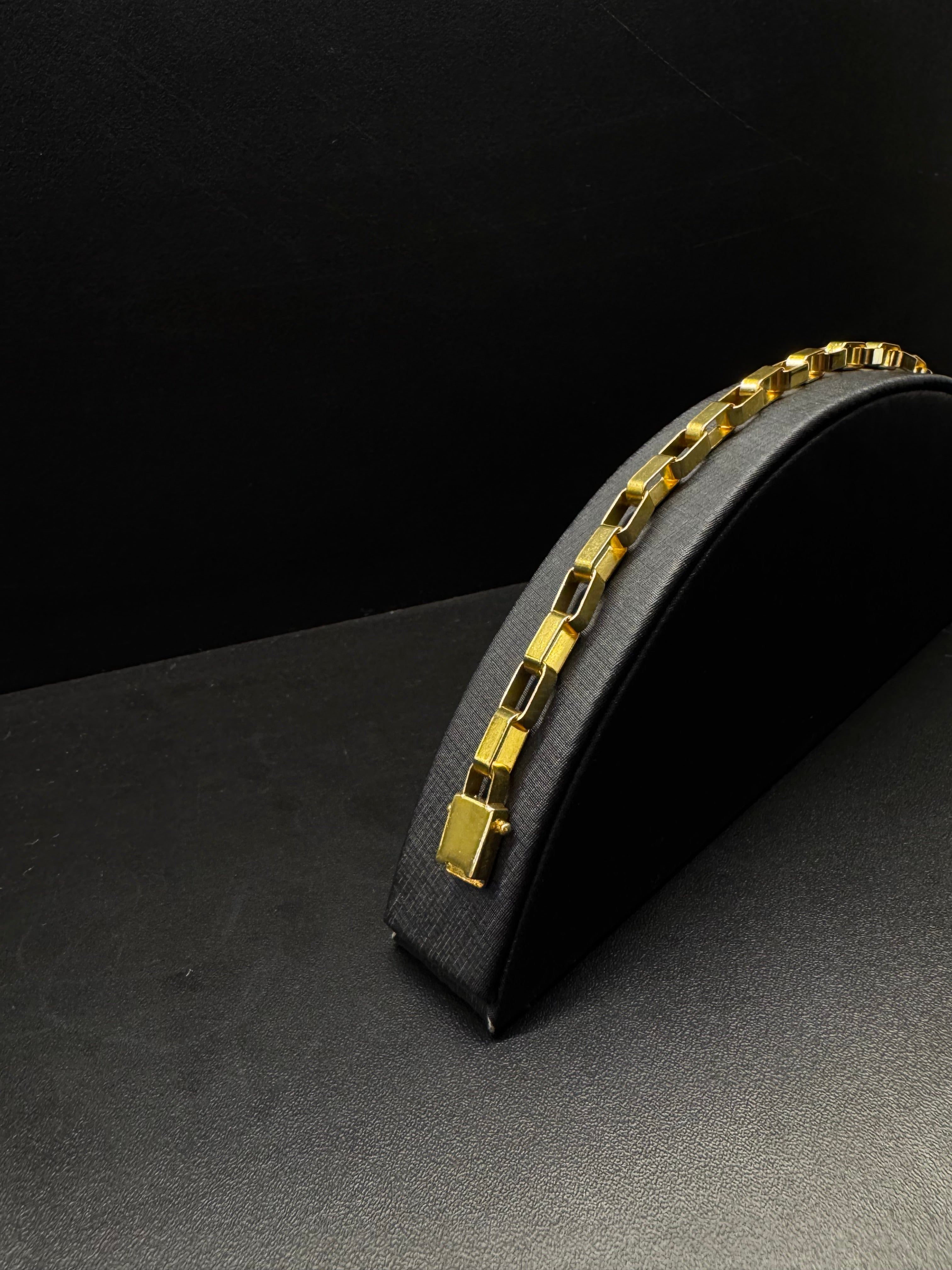 PULSEIRA TIJOLINHO 8MM BANHADO A OURO 18K