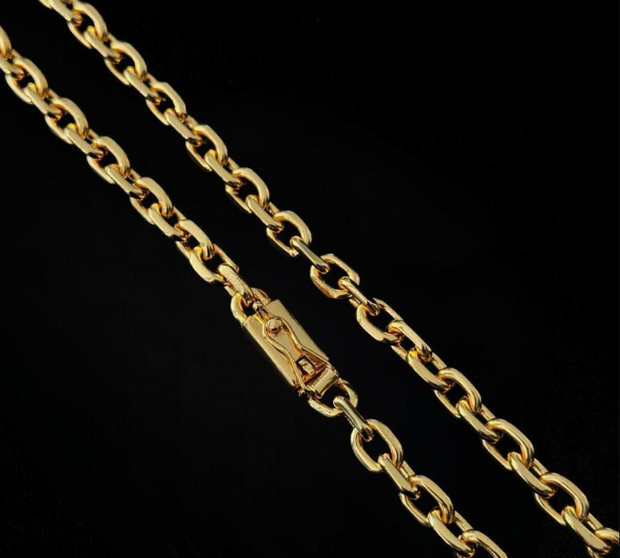 Corrente Cadeado 8mm + Pingente cruz fio Banhado a Ouro 18k | Fecho Gaveta