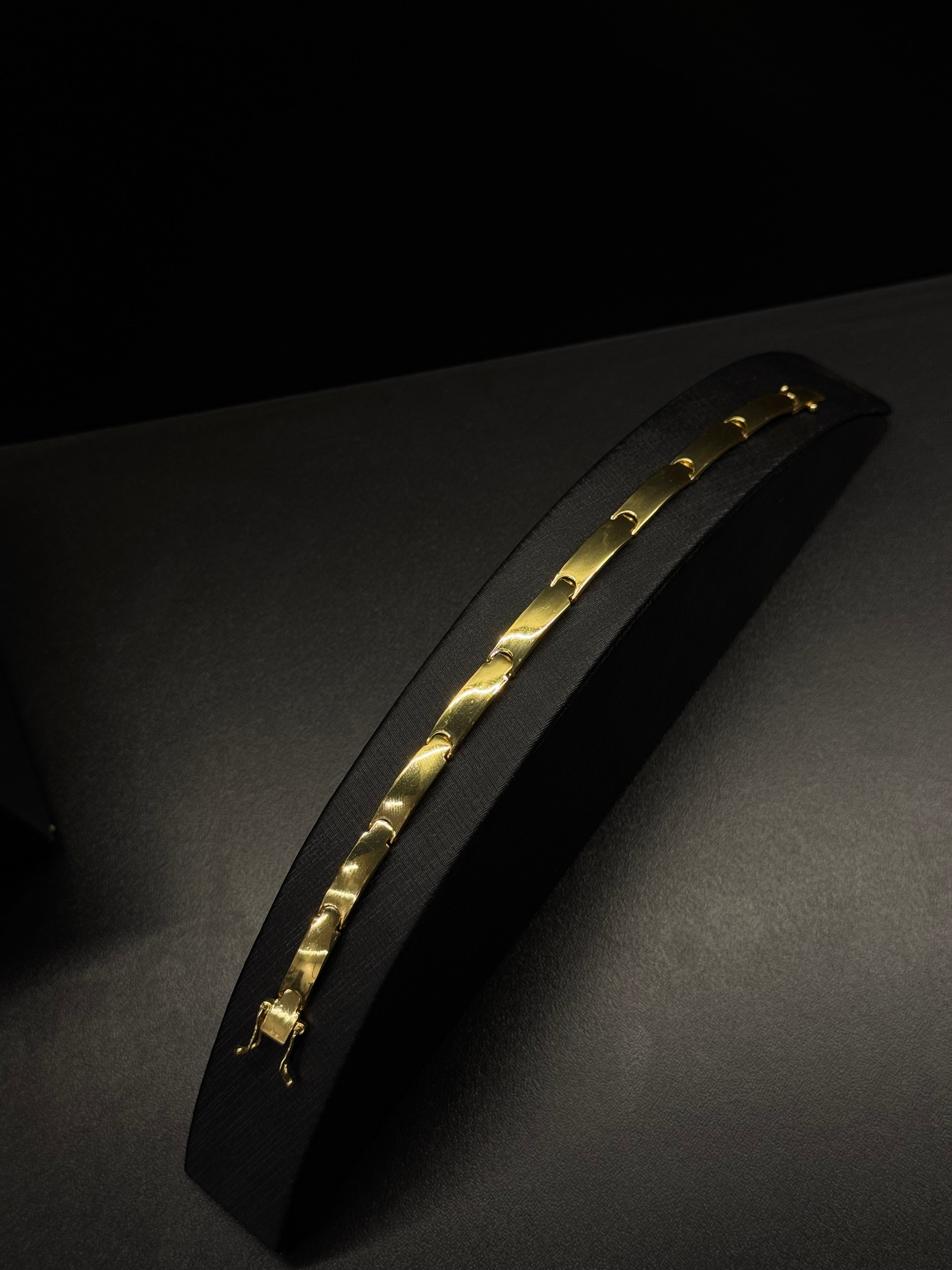 BRACELETE LISO 6MM BANHADO A OURO 18K