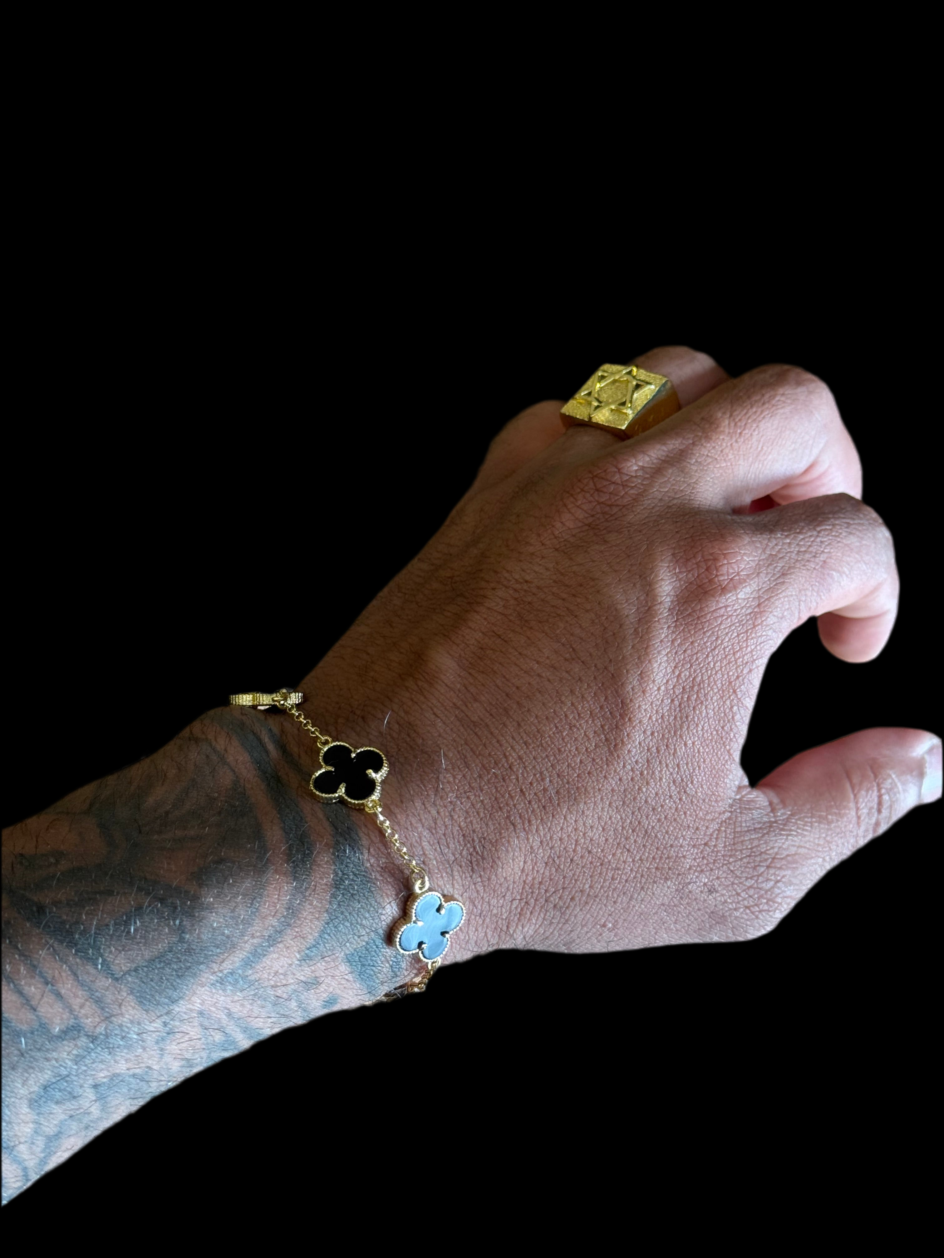 Pulseira Trevo G Banhado a Ouro 18k