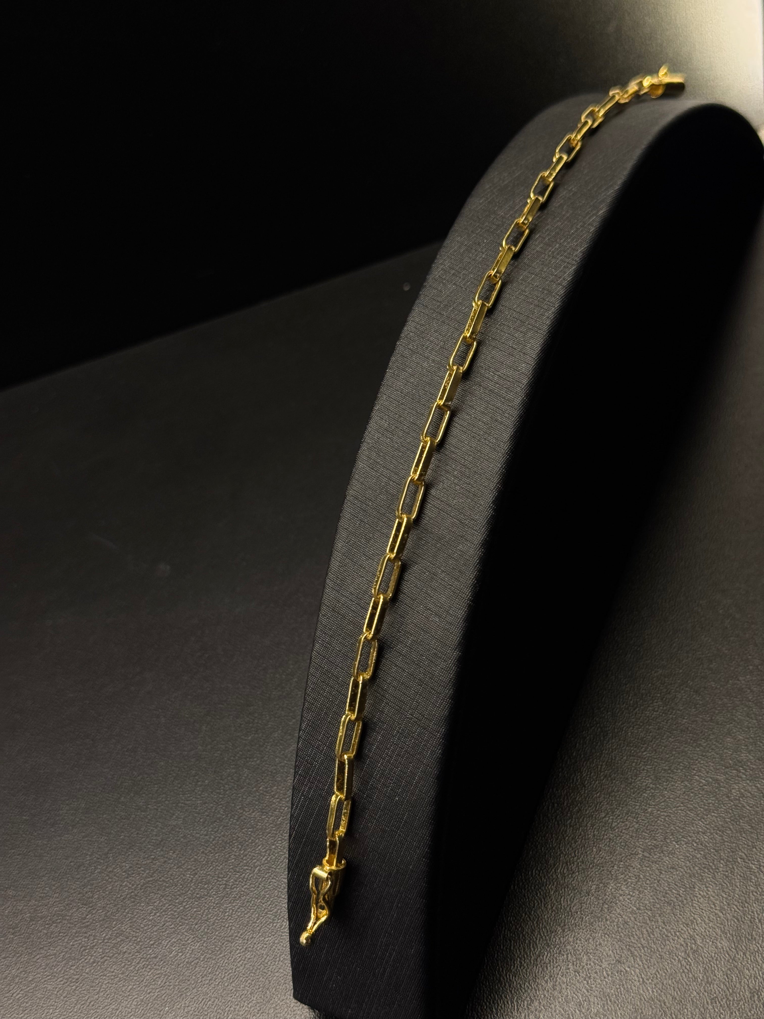PULSEIRA TIJOLINHO 4MM BANHADO A OURO 18K