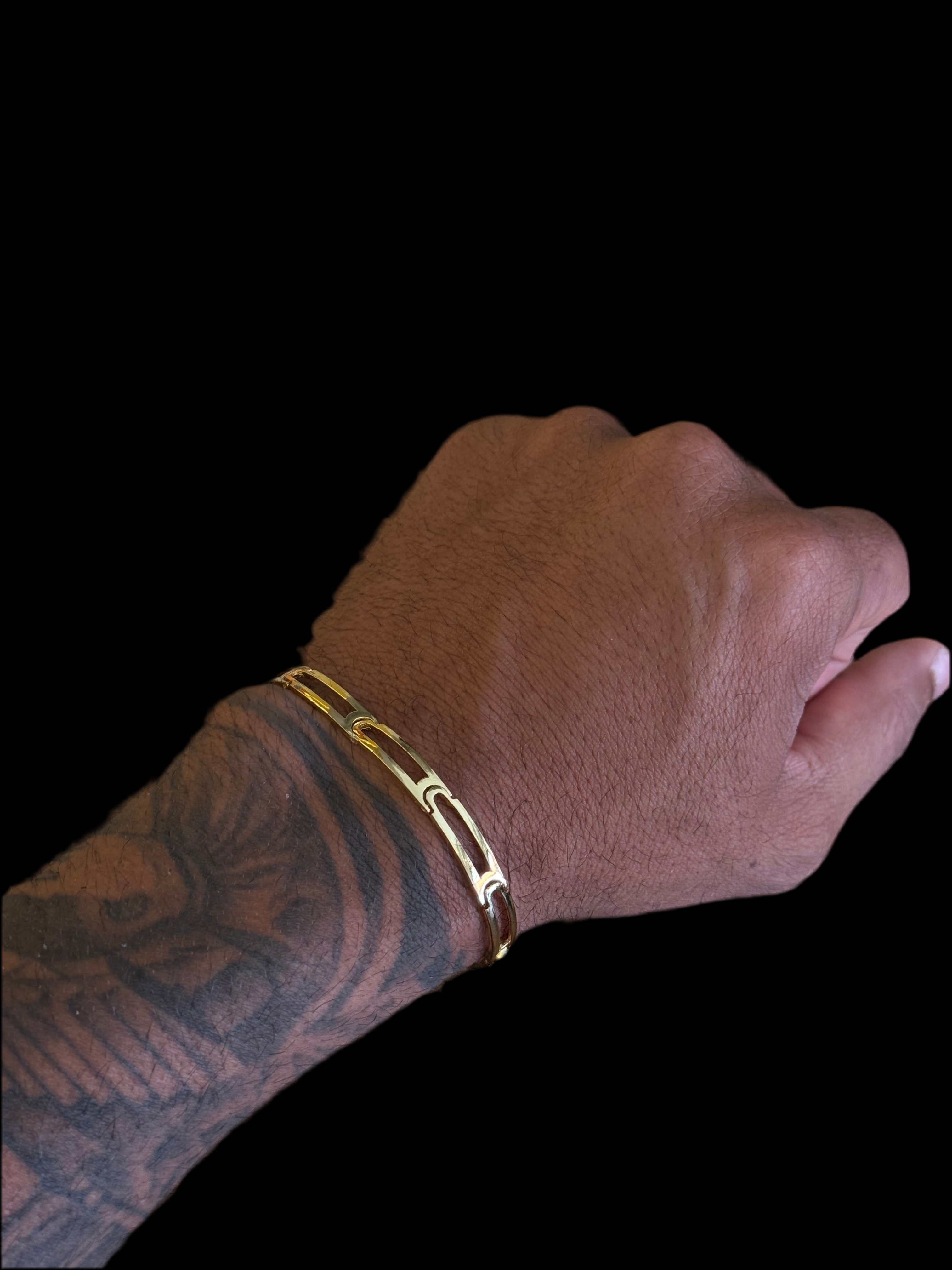 BRACELETE VAZADO 6MM BANHADO A OURO 18K