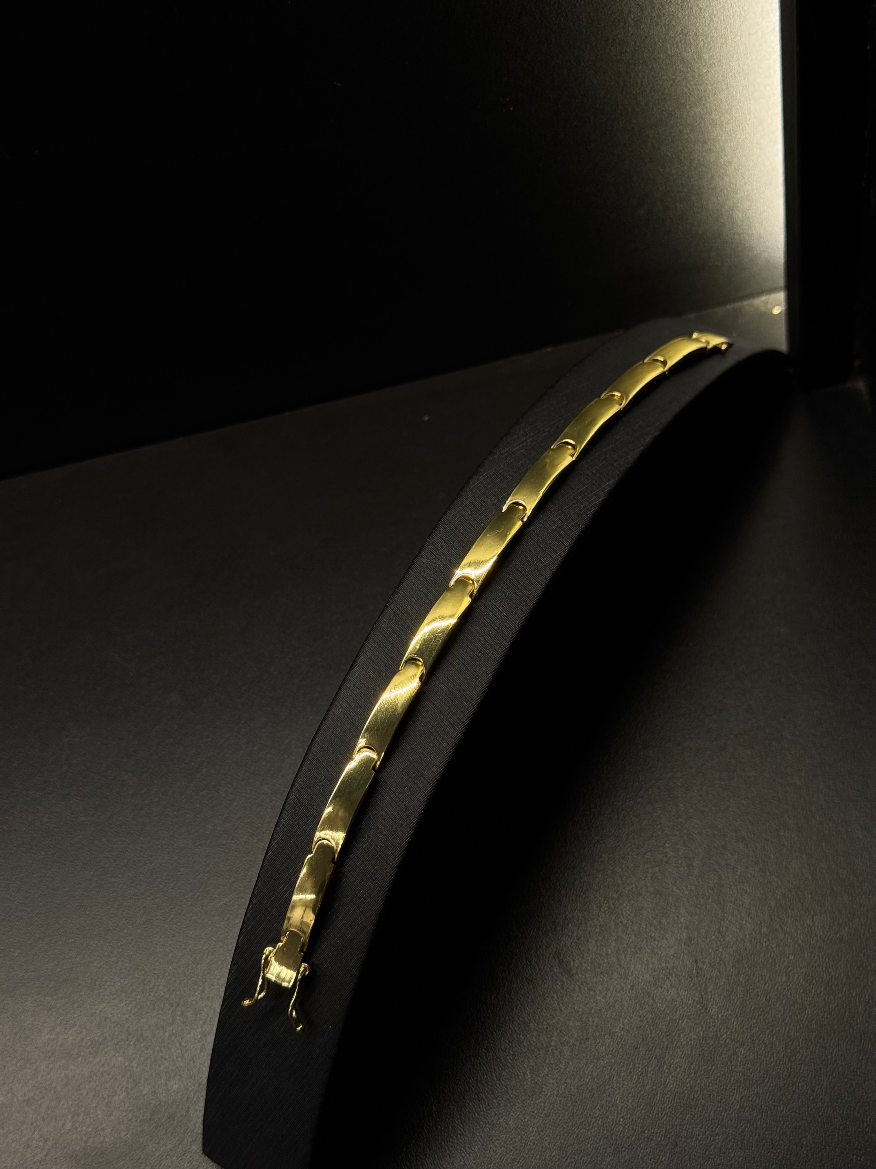 BRACELETE LISO 6MM BANHADO A OURO 18K