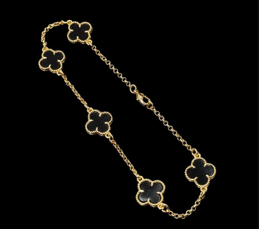 Pulseira Trevo G Banhado a Ouro 18k