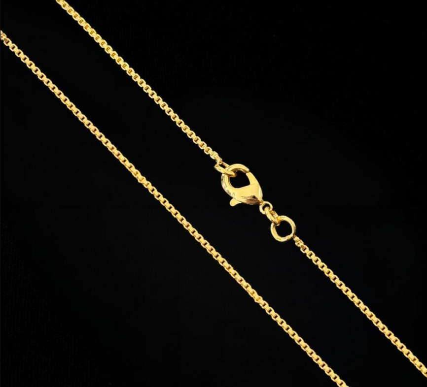 Corrente 1mm Veneziana Banhado a Ouro 18k