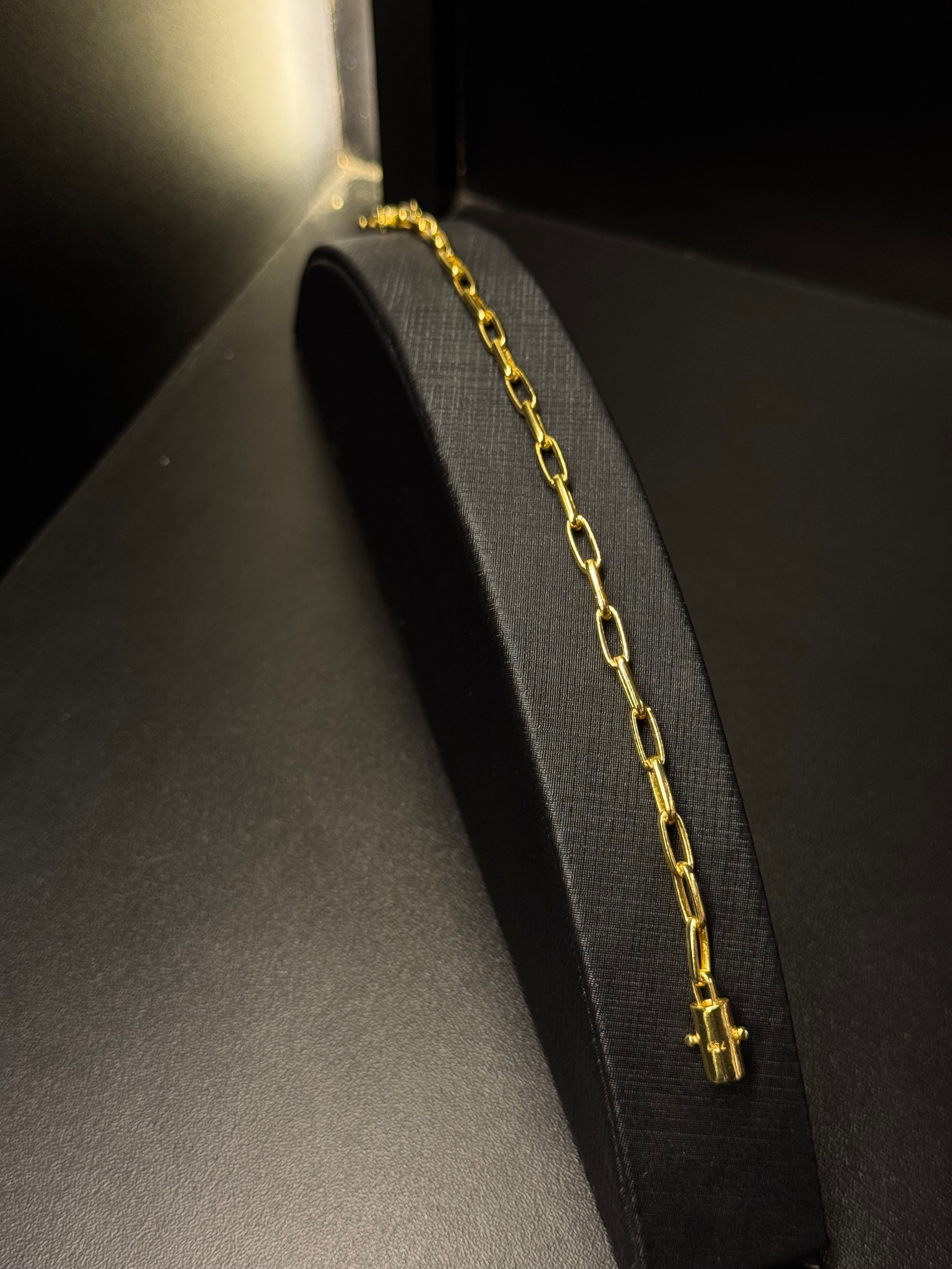 PULSEIRA TIJOLINHO 4MM BANHADO A OURO 18K